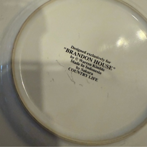 Sakura Country Life "Brandon House" salad plate SET of 3 - Picture 5 of 7